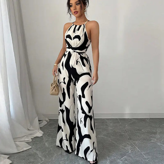 Combinaison débardeur zébrée